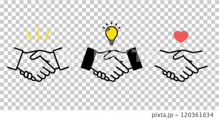 握手のアイコンセット_ベクターイラスト 120361834