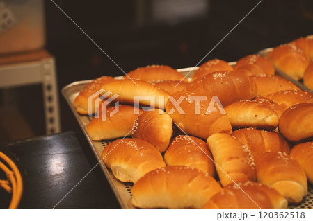 A picture of a bakery with salt bread A picture of a bakery with salt bread 120362518