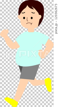 肥胖男子跑步 120362673
