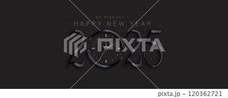 A vibrant illustration celebrating the New Year 2025 120362721