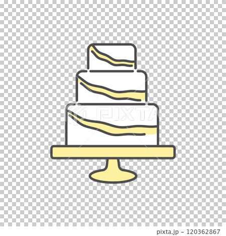 婚禮蛋糕插畫 120362867