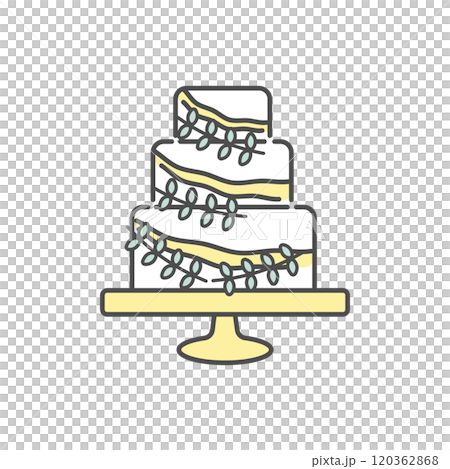 ウエディングケーキ　イラスト 120362868