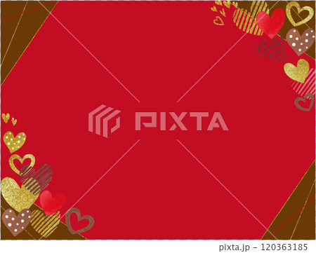Valentine's Day frame with red hearts 120363185