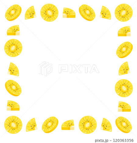 ゴールデンキウイの四角枠イラスト 120363356
