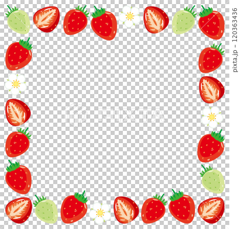 Strawberry square frame illustration 2 120363436