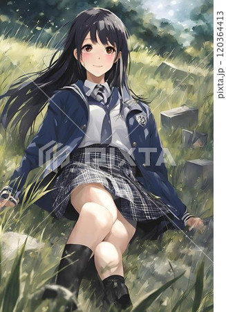 制服女子高生 120364413