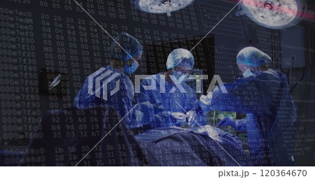 Image of data processing over diverse surgeons during operation 120364670
