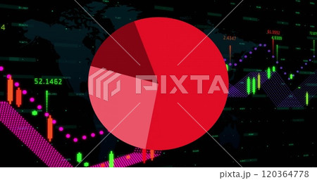 Image of data processing over black background 120364778