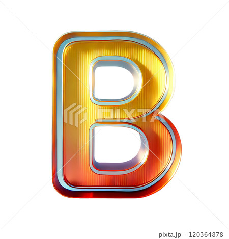 3D letter B 3D letter B 120364878