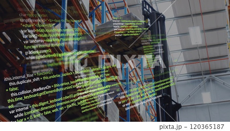 Image of data processing over warehouse 120365187