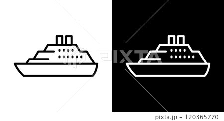 船のシンプルなアイコン 120365770
