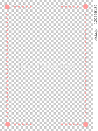 Pink vertical dot line square frame 120366189