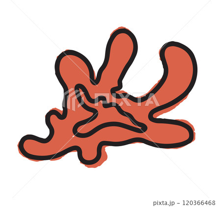 Abstract coral hand drawn vector 120366468