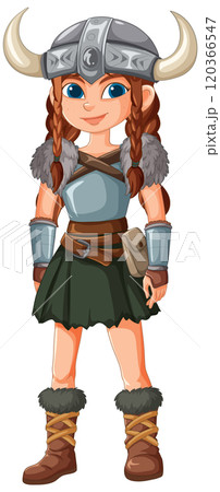 Brave Viking Warrior Girl 120366547