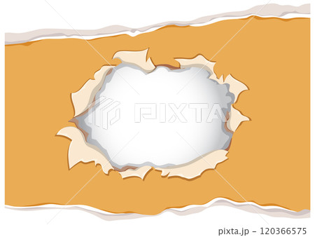 Torn Paper Frame with Empty Center 120366575