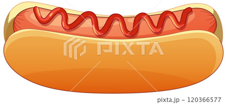 Delicious Hot Dog with Ketchup Delicious Hot Dog with Ketchup 120366577