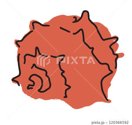 Spiked marine shell vector drawing Spiked marine shell vector drawing 120366592