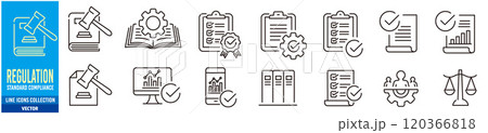 Regulation icons set vector illustration Regulation icons set vector illustration 120366818