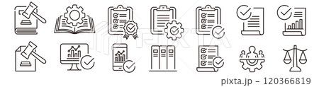 Regulation icons set vector illustration 120366819