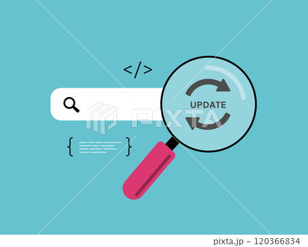Search algorithms update concept with icons....のイラスト素材 [120366834] - PIXTA