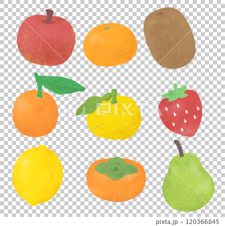 冬のくだもののイラストセット 120366845