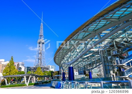 青空とミライタワーとオアシス21 愛知県名古屋市 青空とミライタワーとオアシス21 愛知県名古屋市 120366896