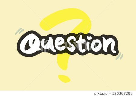 Question　問題　クイズ　　スライド　タイトル　黄 120367299