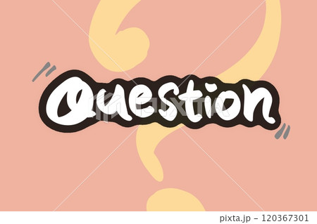 Question　問題　クイズ　　スライド　タイトル　桃 120367301