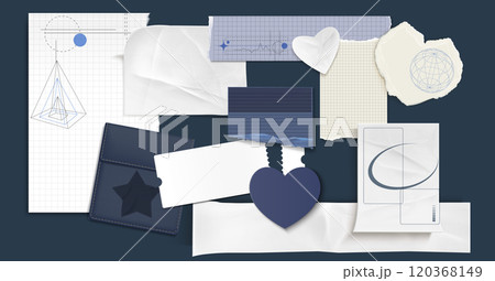 Torn paper sheets 120368149