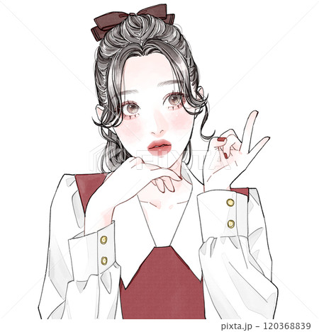 指折り数える女性 指折り数える女性 120368839