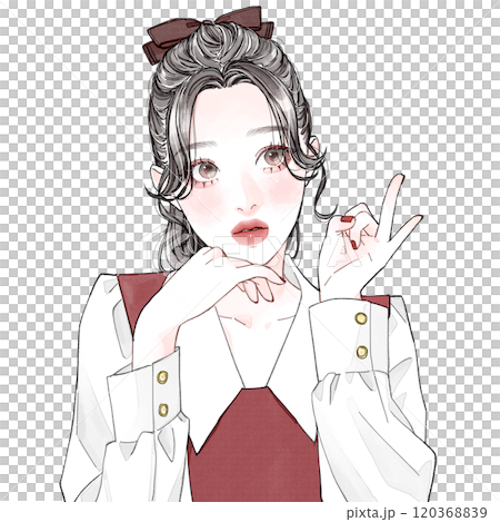 指折り数える女性 指折り数える女性 120368839