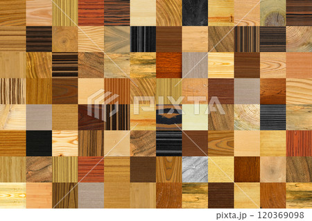 Wooden square marquetry can be patterns created from the combination of pine and walnut wood, wooden floor, parquet, cutting board, seamless texture Wooden square marquetry can be patterns created from the combination of pine and walnut wood, wooden floor, parquet, cutting board, seamless texture 120369098