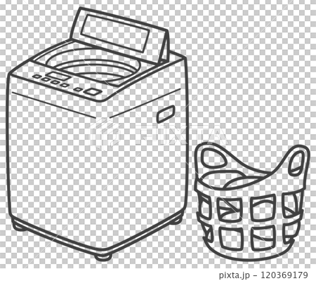 Top-loading washing machine and laundry basket 120369179