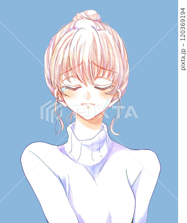 さめざめと泣いている女性 120369194