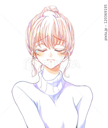 さめざめと泣いている女性 さめざめと泣いている女性 120369195
