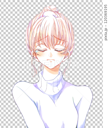 さめざめと泣いている女性 さめざめと泣いている女性 120369195