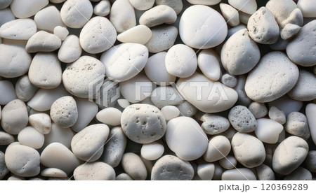 《AI画像》白い石が敷き詰められた背景素材 120369289
