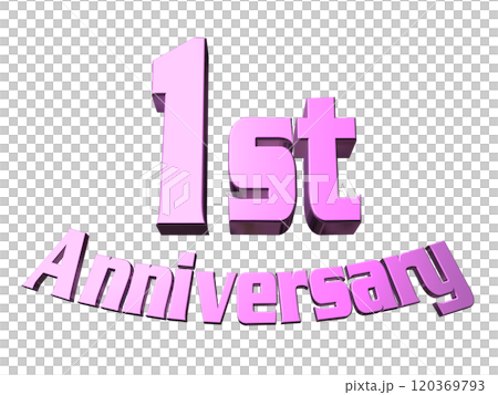 3DCG角色「1st Anniversary/一週年」紫色、紫色、粉紅色 120369793
