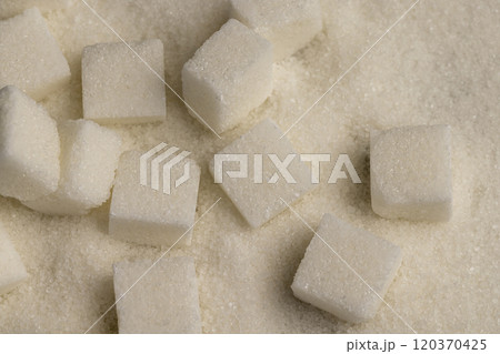 cubes of refined sugar close-up cubes of refined sugar close-up 120370425