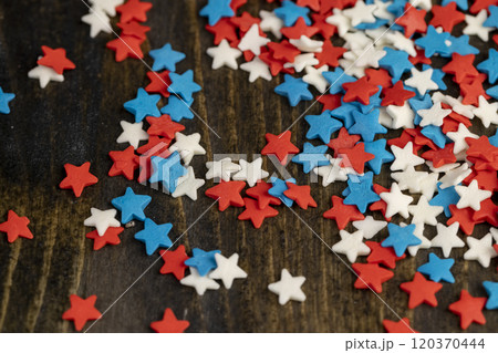 sweet sugar candies in the shape of a star 120370444
