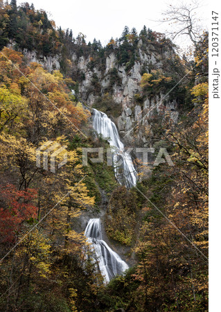 天人峡の羽衣の滝の紅葉 天人峡の羽衣の滝の紅葉 120371147