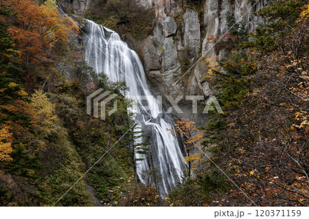 天人峡の羽衣の滝の紅葉 天人峡の羽衣の滝の紅葉 120371159