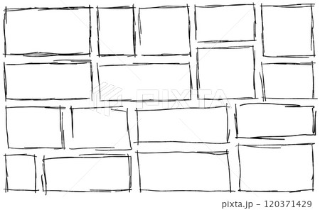 Border frame. Black dirty scribble square collection. Simple scratch brush empty doodle. Freehand grungy rectangle. Outline sketch drawn line Border frame. Black dirty scribble square collection. Simple scratch brush empty doodle. Freehand grungy rectangle. Outline sketch drawn line 120371429