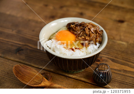なめたけ卵かけご飯 120371955