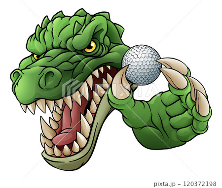 Crocodile Dinosaur Alligator Golf Sports Mascot 120372198