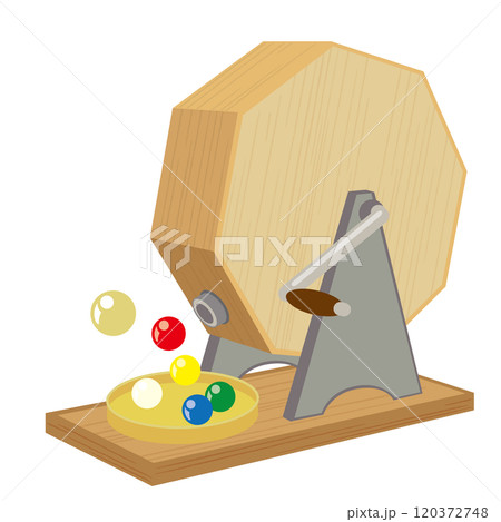 ガラポン抽選機のベクターイラスト 120372748