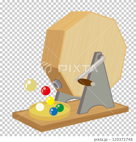 ガラポン抽選機のベクターイラスト 120372748