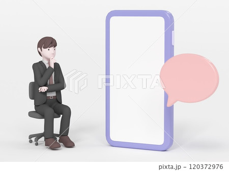 スマートフォンとビジネスマン 120372976