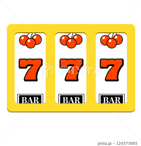 （フレームのみ）スロットマシンのイラスト　 120373005