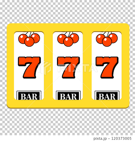 （フレームのみ）スロットマシンのイラスト　 120373005